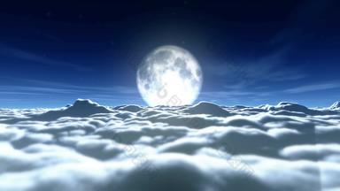 梦想完整的月亮云
